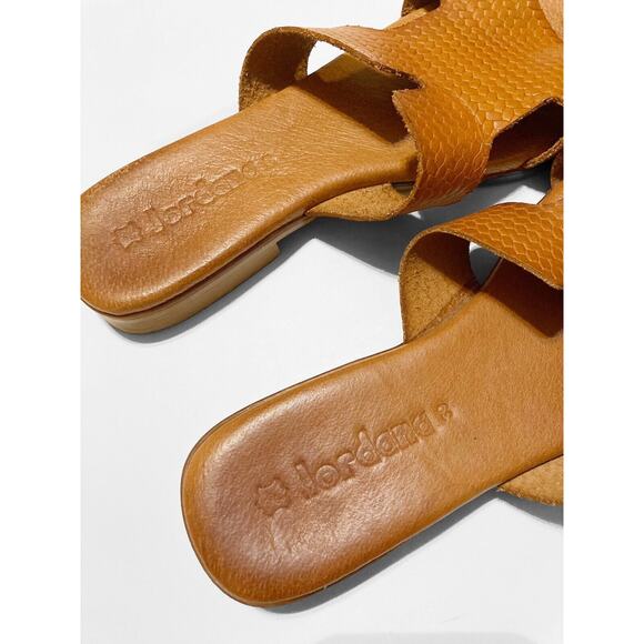 Jordana Womens Slip On Mule Tanned Leather Size 39 Made In Spain - Picture 3 of 4